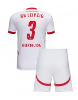 RB Leipzig Lutsharel Geertruida #3 Domácí dres pro děti 2024-25 Krátký Rukáv (+ trenýrky)